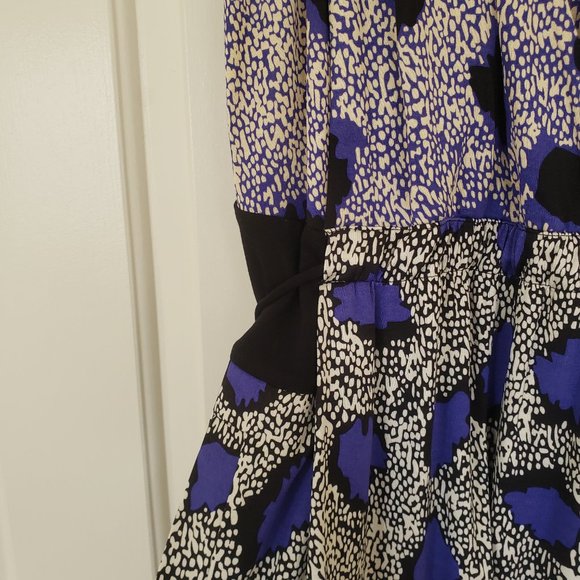 Diane Von Furstenberg Faux Wrap Dress Oblixe Cheetah Island Silk Jersey - Size 4 - Picture 7 of 12